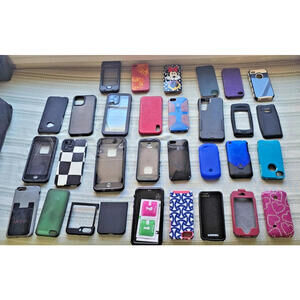 lot of 30 Phone Cases Accessories Various Brands Designs -used and a Few new